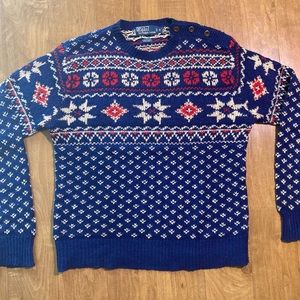 Polo Ralph Lauren Fair Isle Knit Sweater SZ Small